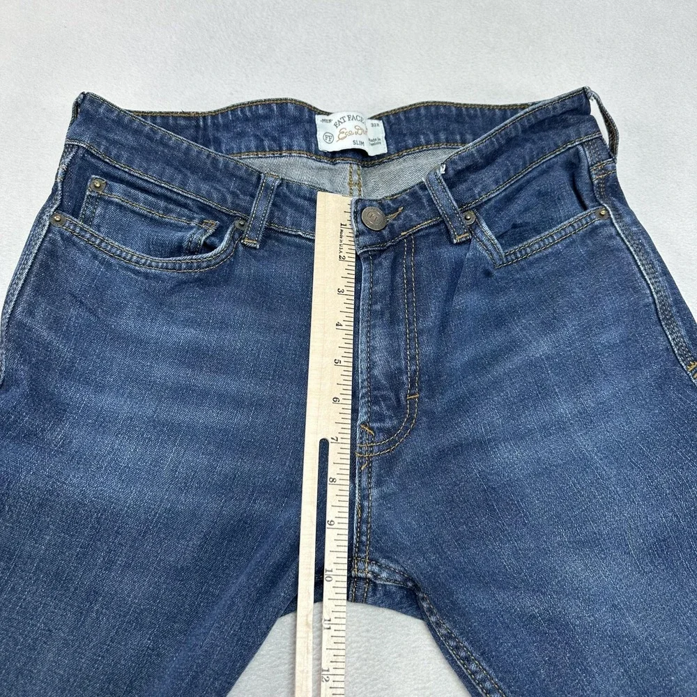 FatFace Jeans Mens 32x32 Blue Slim Fit Eco‎ Denim Straight Leg StreetWear Casual